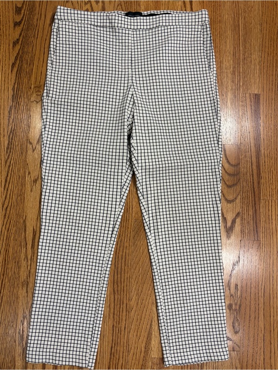 Massimo Fabbro Pants - B&W Checker Print Cropped Trousers (12)